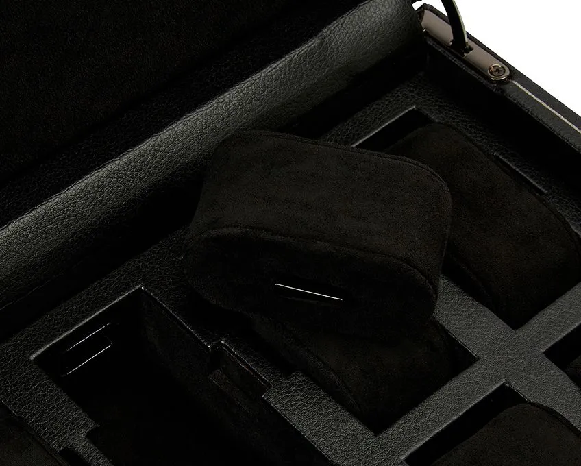 British Racing Black 8-Piece Watch Storage Box
