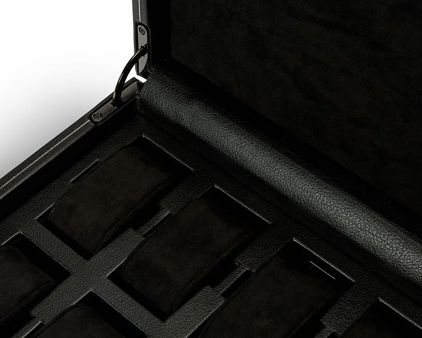 British Racing Black 8-Piece Watch Storage Box