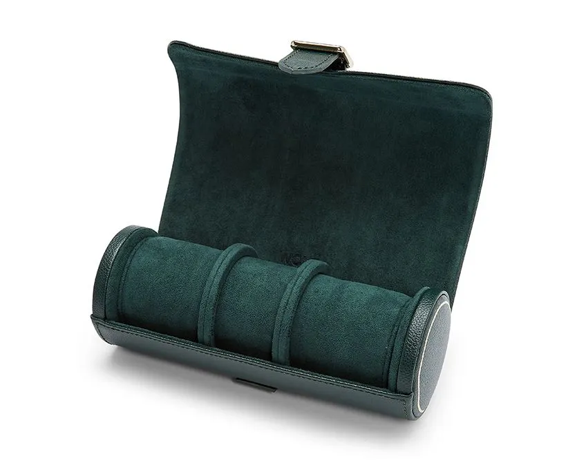 British Racing Triple Watch Roll, Green