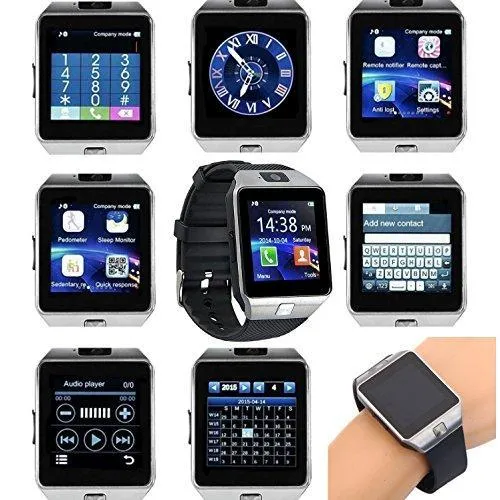 Captcha Touch Screen Bluetooth Smart Watch With Sim Card Slot Watch Phone Remote Camera Compatible with Oppo Neo 7 4G (Gold/Silver)