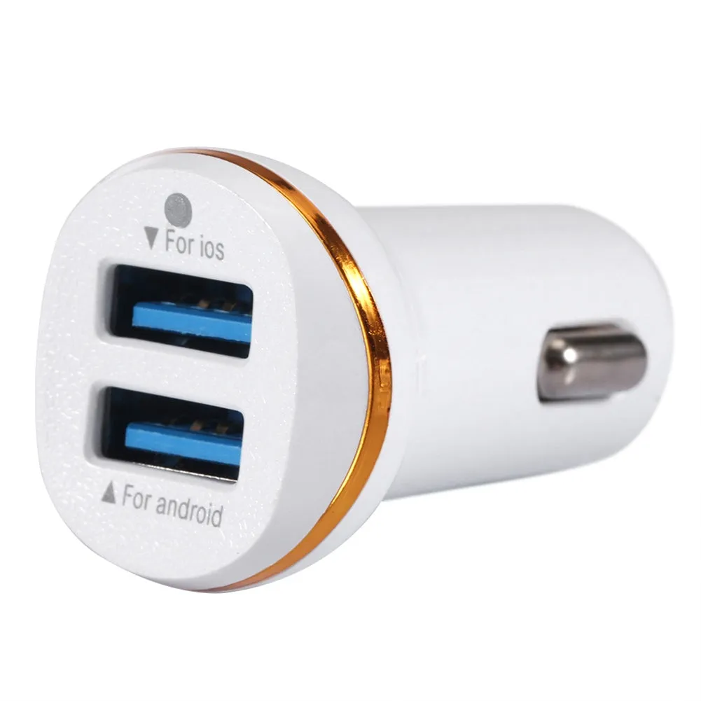 Car 3.1a Dual Usb Car Charger Led Portable Dc 12-24v Car Charger