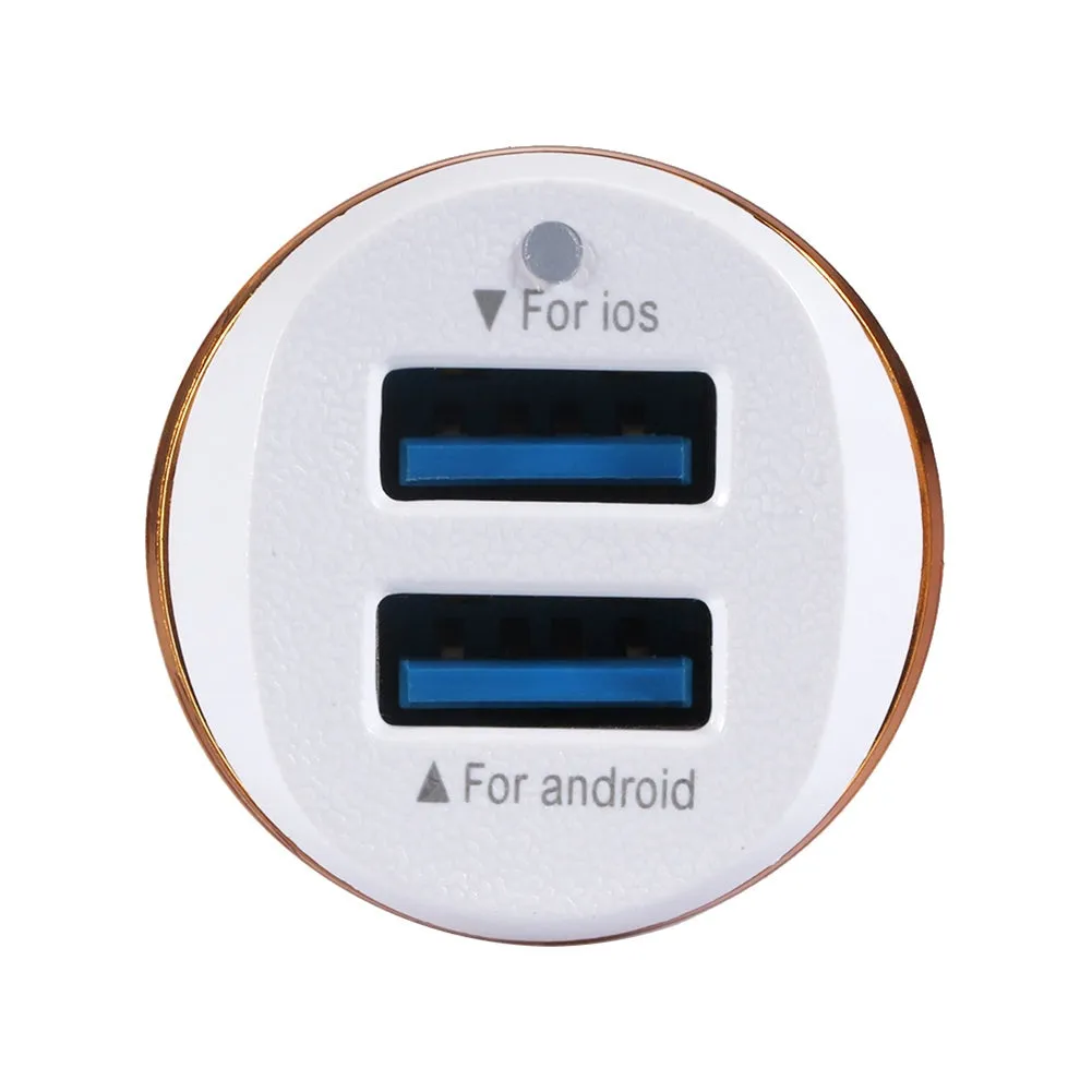 Car 3.1a Dual Usb Car Charger Led Portable Dc 12-24v Car Charger