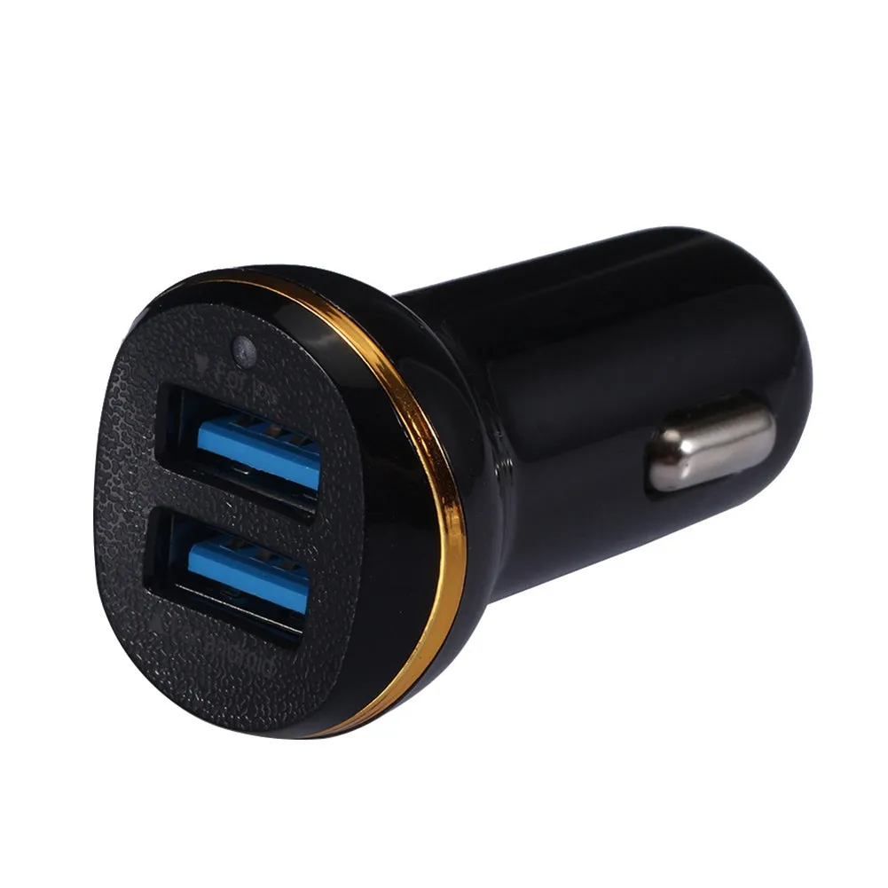 Car 3.1a Dual Usb Car Charger Led Portable Dc 12-24v Car Charger