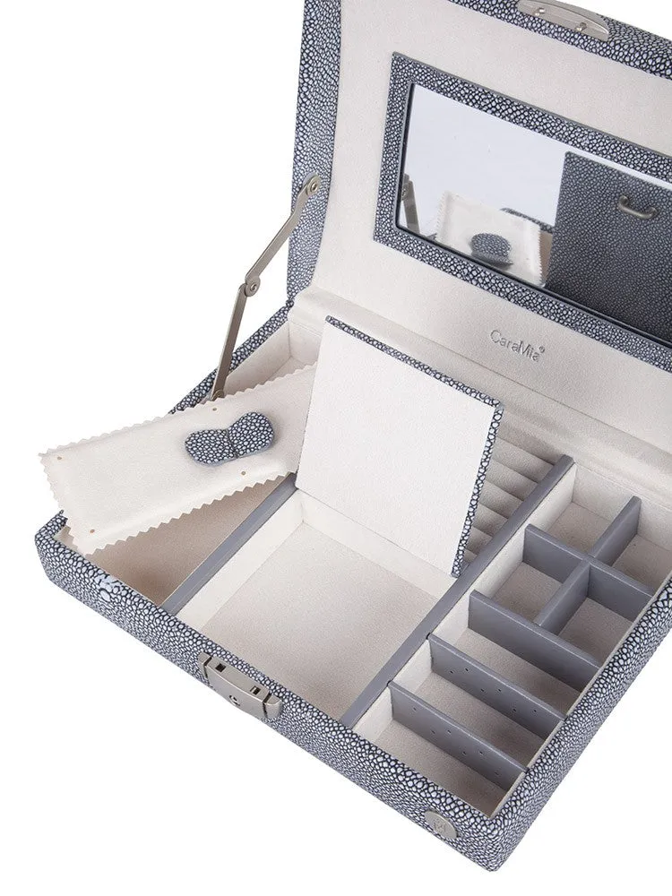 Caramia Reece Stingray Dome Jewellery Box | Grey
