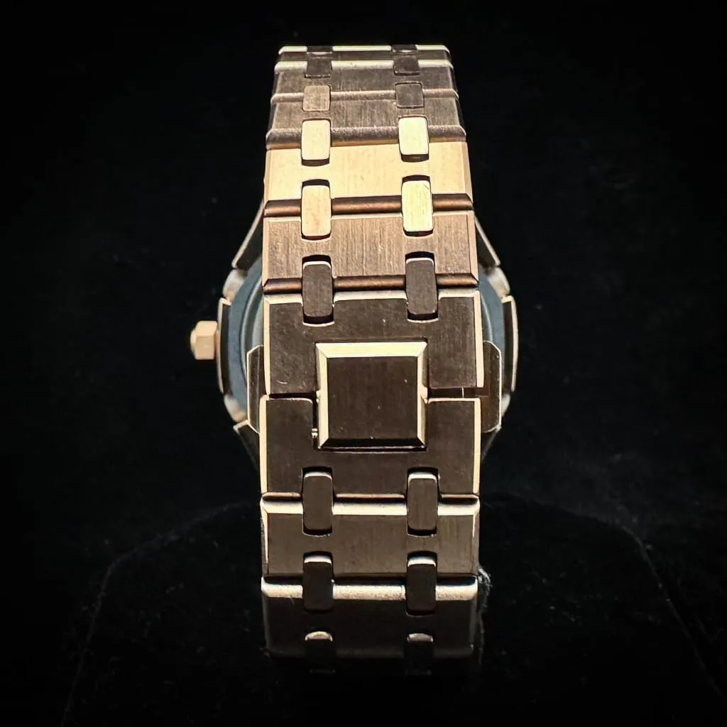 Casio G-Shock Royal Oak Conversion - Full Bracelet, Pink/Gold Dial (GM-AS2100-4A Base) at Regard Jewelry in Austin, Texas
