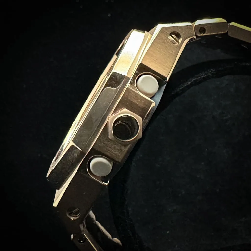 Casio G-Shock Royal Oak Conversion - Full Bracelet, Pink/Gold Dial (GM-AS2100-4A Base) at Regard Jewelry in Austin, Texas