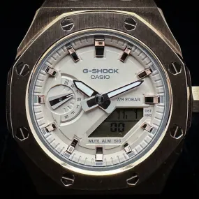 Casio G-Shock Royal Oak Conversion - Full Bracelet, Pink/Gold Dial (GM-AS2100-4A Base) at Regard Jewelry in Austin, Texas