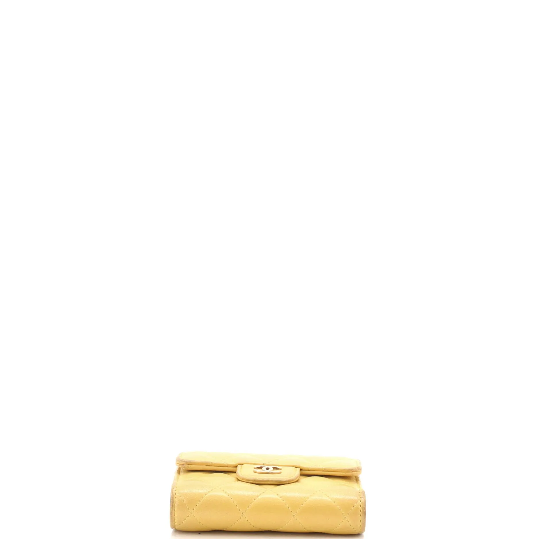 CC Compact Classic Flap Wallet Quilted Lambskin