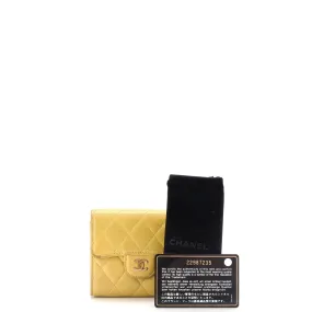 CC Compact Classic Flap Wallet Quilted Lambskin