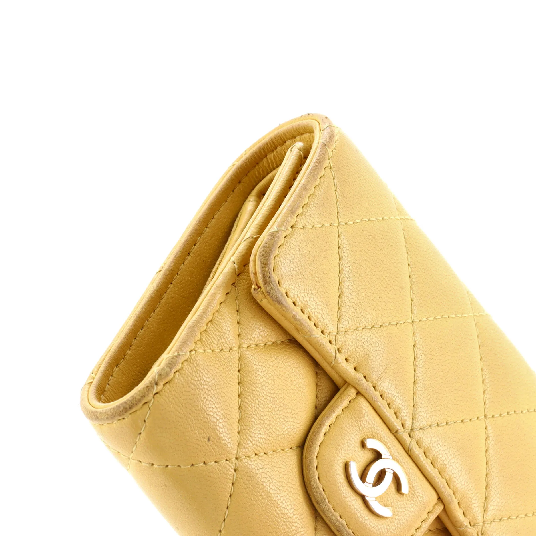 CC Compact Classic Flap Wallet Quilted Lambskin