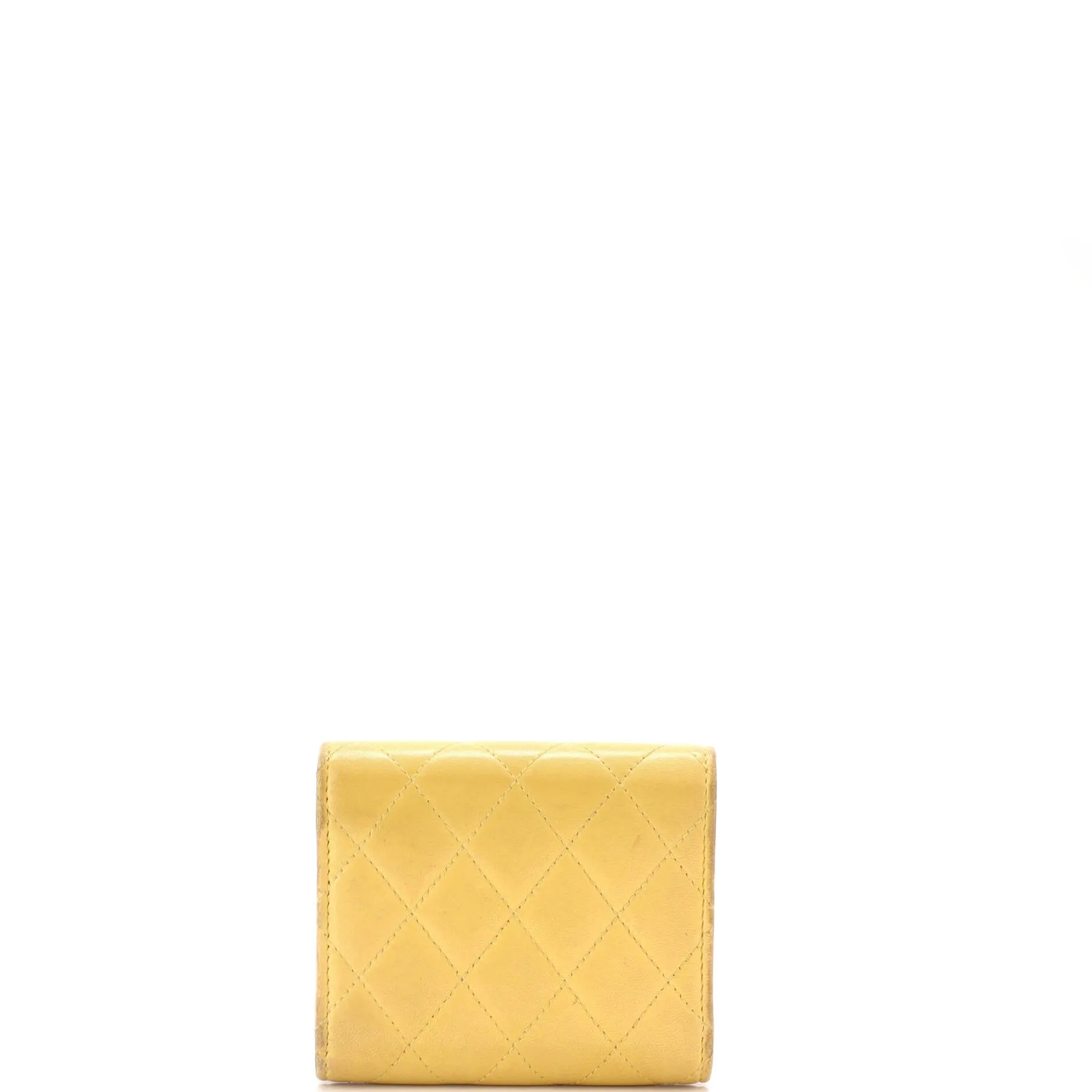 CC Compact Classic Flap Wallet Quilted Lambskin