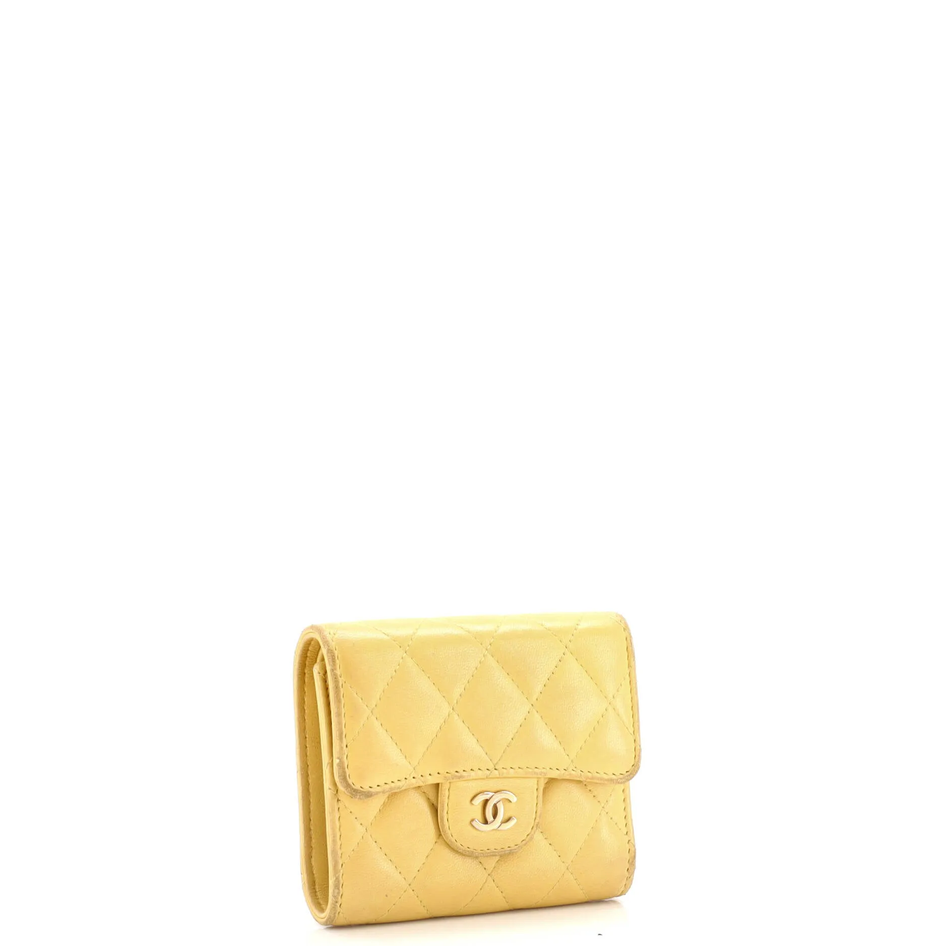 CC Compact Classic Flap Wallet Quilted Lambskin