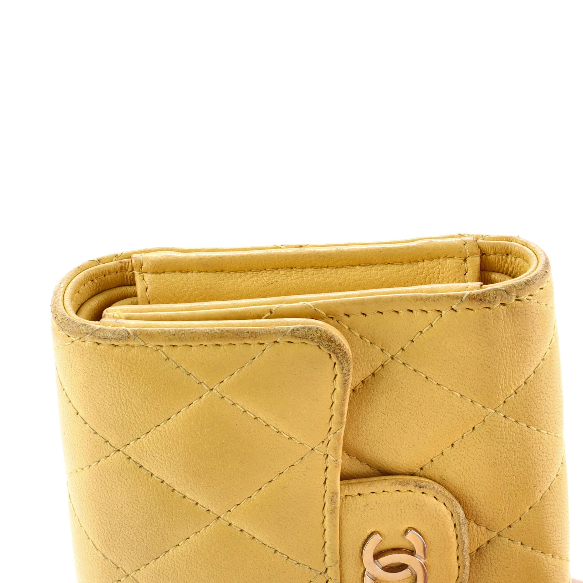 CC Compact Classic Flap Wallet Quilted Lambskin