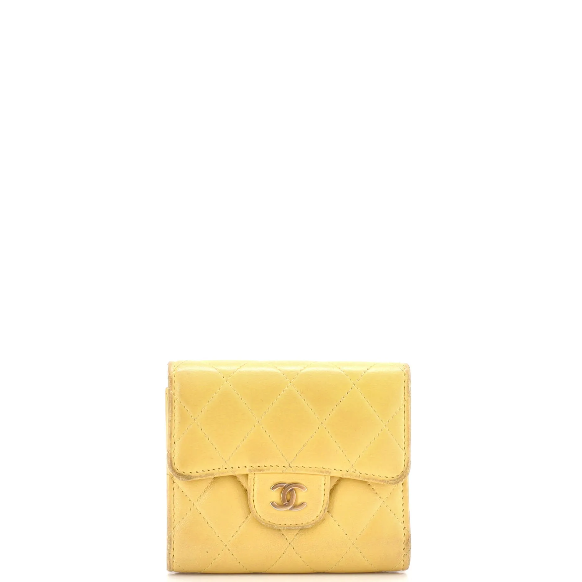 CC Compact Classic Flap Wallet Quilted Lambskin