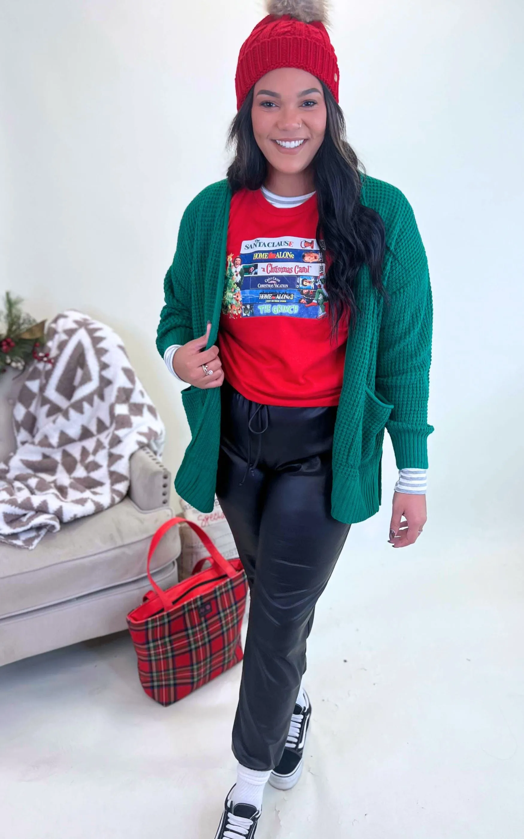 Christmas Moving Marathon Pigment Dyed Graphic Sweatshirt