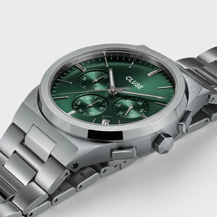 CLU Watch Vigoureux Chrono Green Silver
