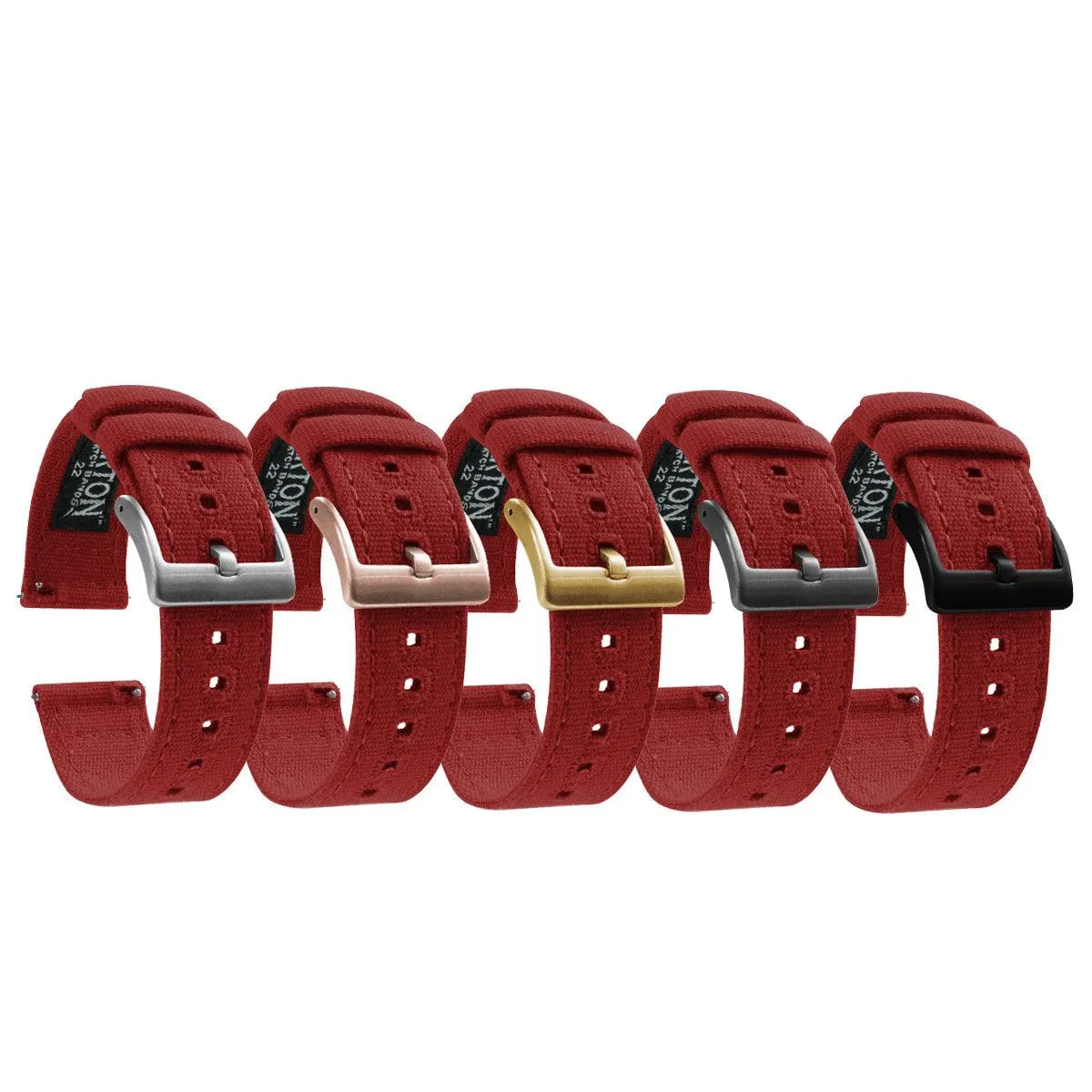 Crimson Red | Crafted Canvas by Barton Watch Bands