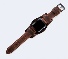 Custom Made Apple Watch Bund Strap - Antique Brown | Preorder End of Jan