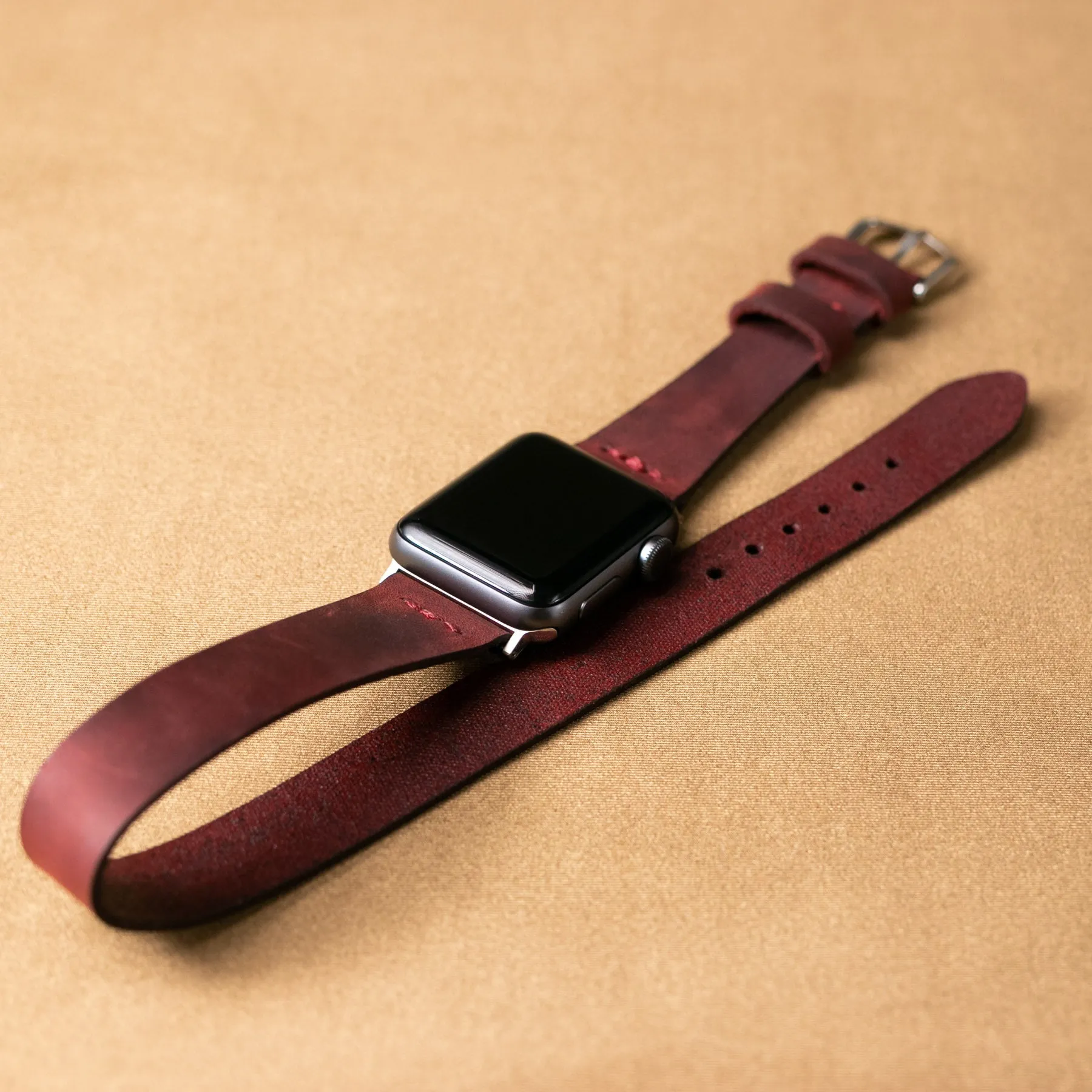 Double Tour Apple Watch Leather Strap