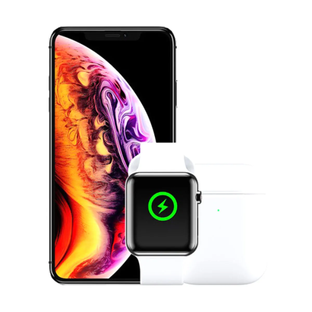 Duet Foldable 2-in-1 Wireless Charger For Apple iPhone Apple Watch