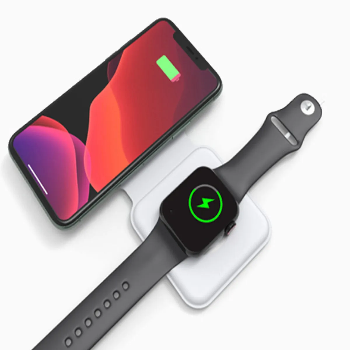 Duet Foldable 2-in-1 Wireless Charger For Apple iPhone Apple Watch