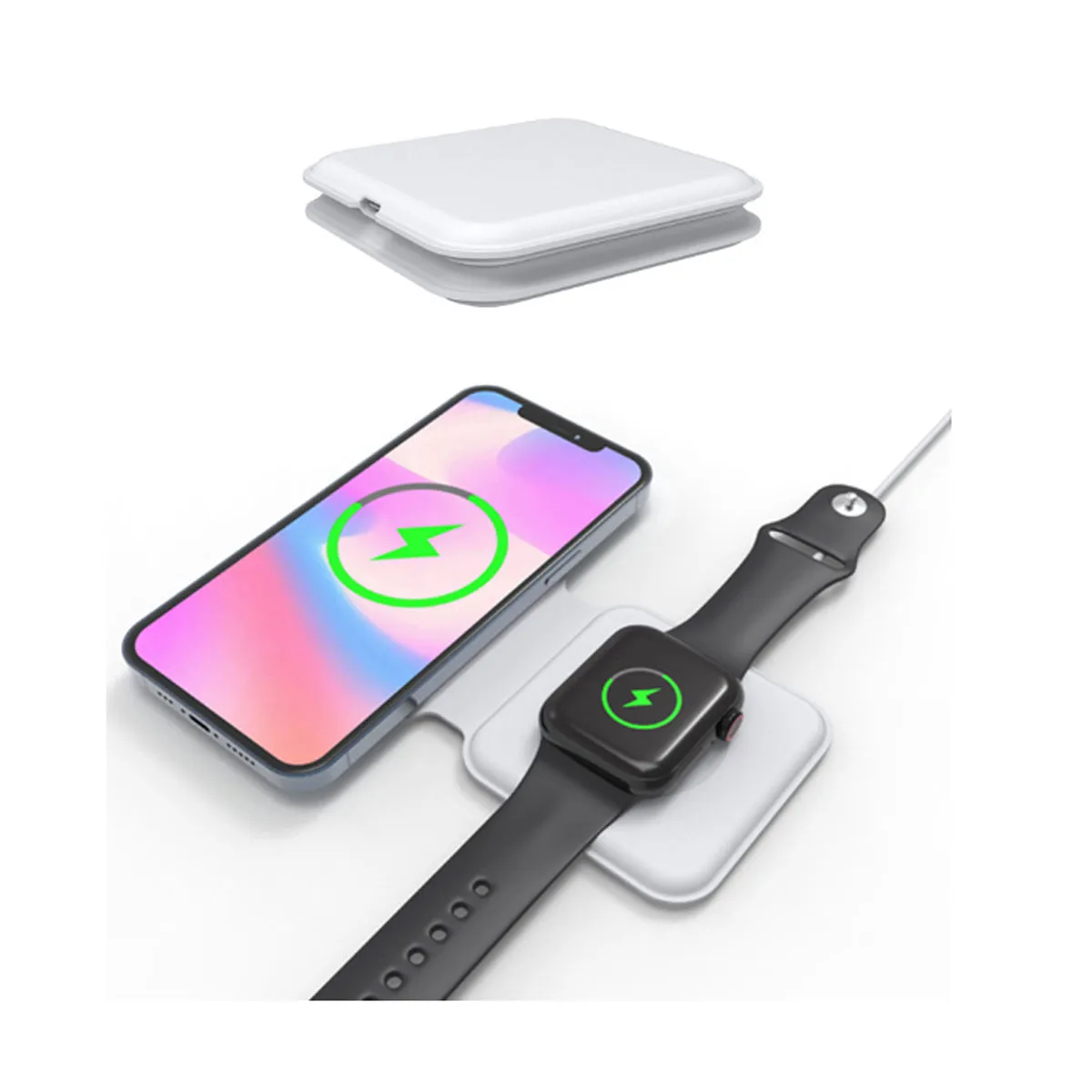 Duet Foldable 2-in-1 Wireless Charger For Apple iPhone Apple Watch