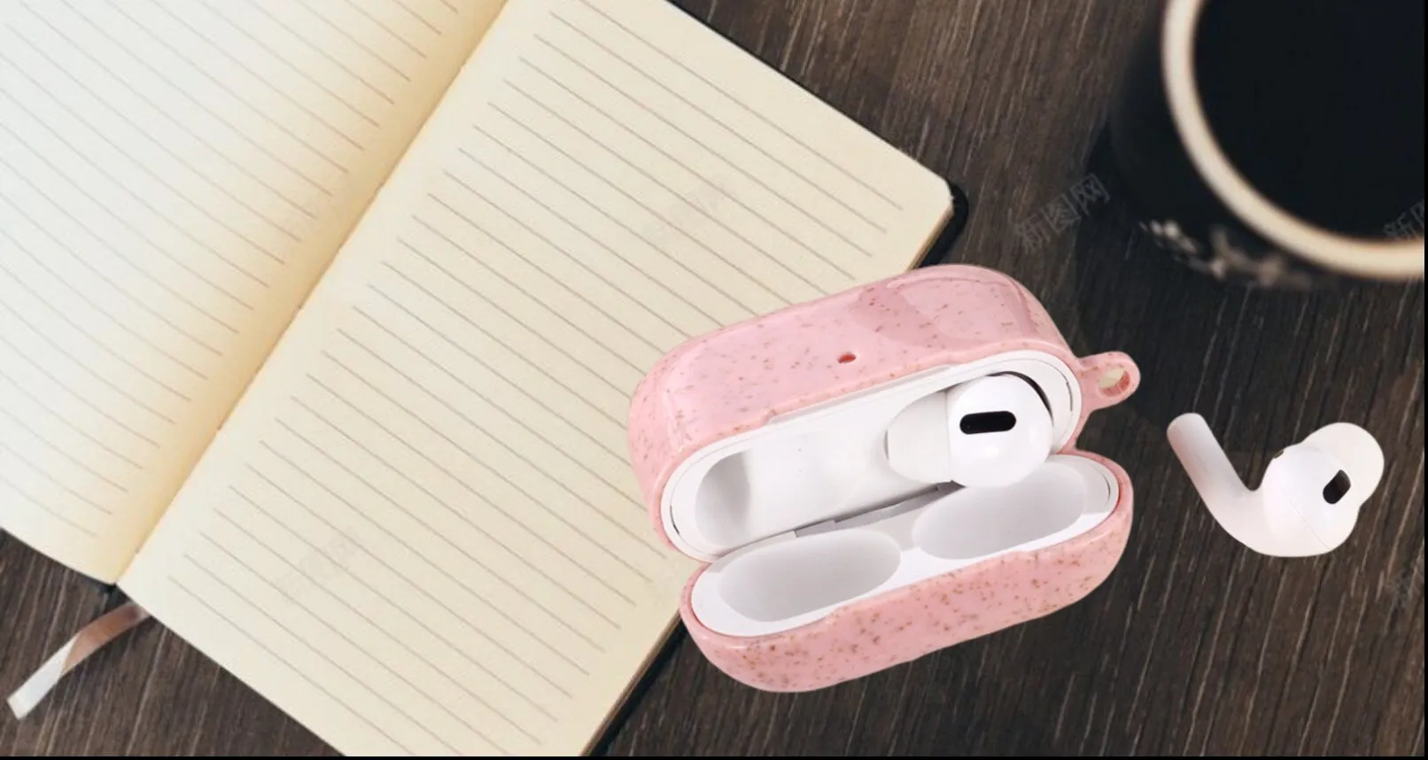 Eco-Friendly Wheat Straw AirPods Case Cover - Stylish Protection for Apple AirPods 1, 2, and Pro (1st Gen)