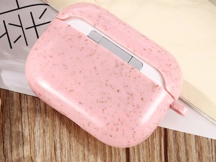 Eco-Friendly Wheat Straw AirPods Case Cover - Stylish Protection for Apple AirPods 1, 2, and Pro (1st Gen)