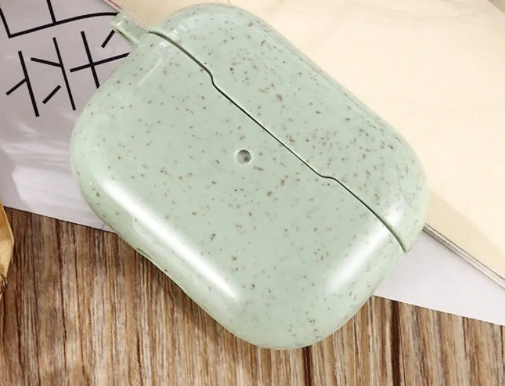 Eco-Friendly Wheat Straw AirPods Case Cover - Stylish Protection for Apple AirPods 1, 2, and Pro (1st Gen)