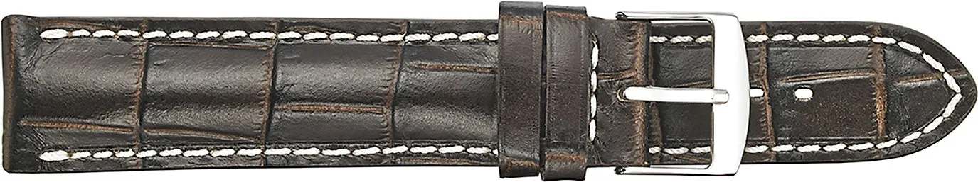 Fleurus Alligator Embossed Leather Watchband  934