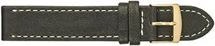 Fleurus Rustic Leather Watchband with Ecru Stitch  595