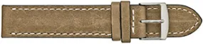 Fleurus Rustic Leather Watchband with Ecru Stitch  595