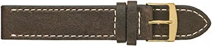 Fleurus Rustic Leather Watchband with Ecru Stitch  595