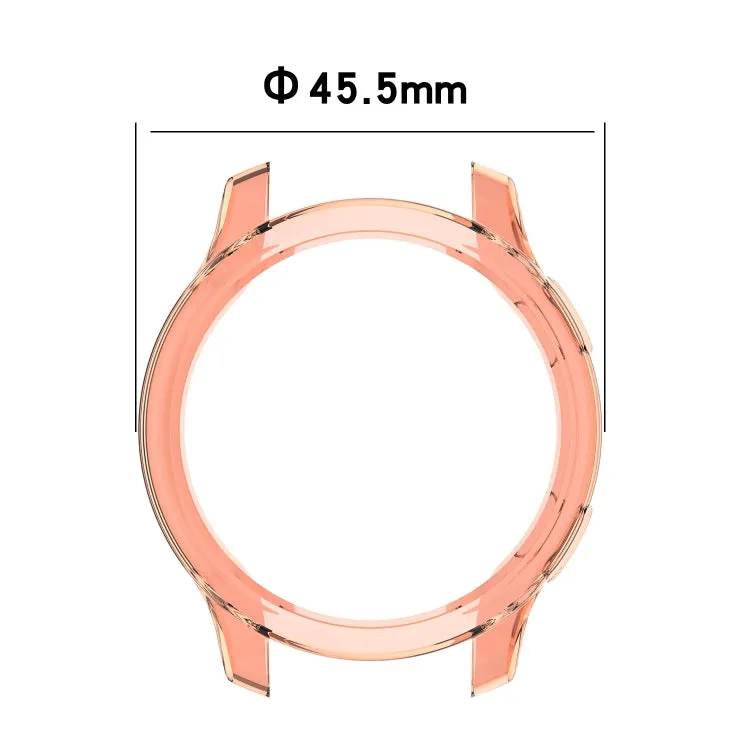 For Garmin Venu TPU Wrapped Empty Half Case Watch Case(Transparent Orange)
