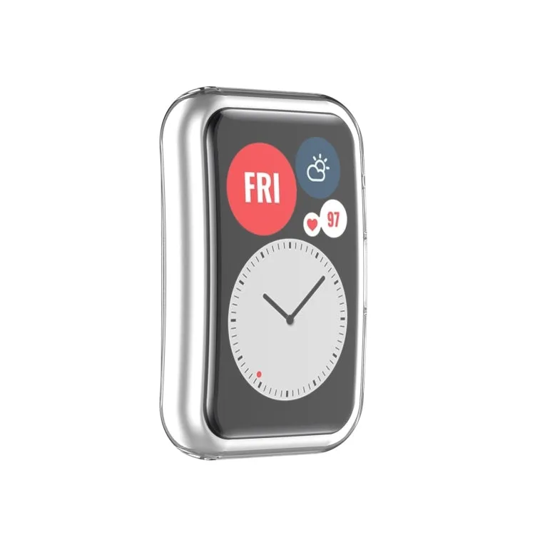 For Huawei Watch Fit Full Coverage TPU Protective Case Cover(Transparent)