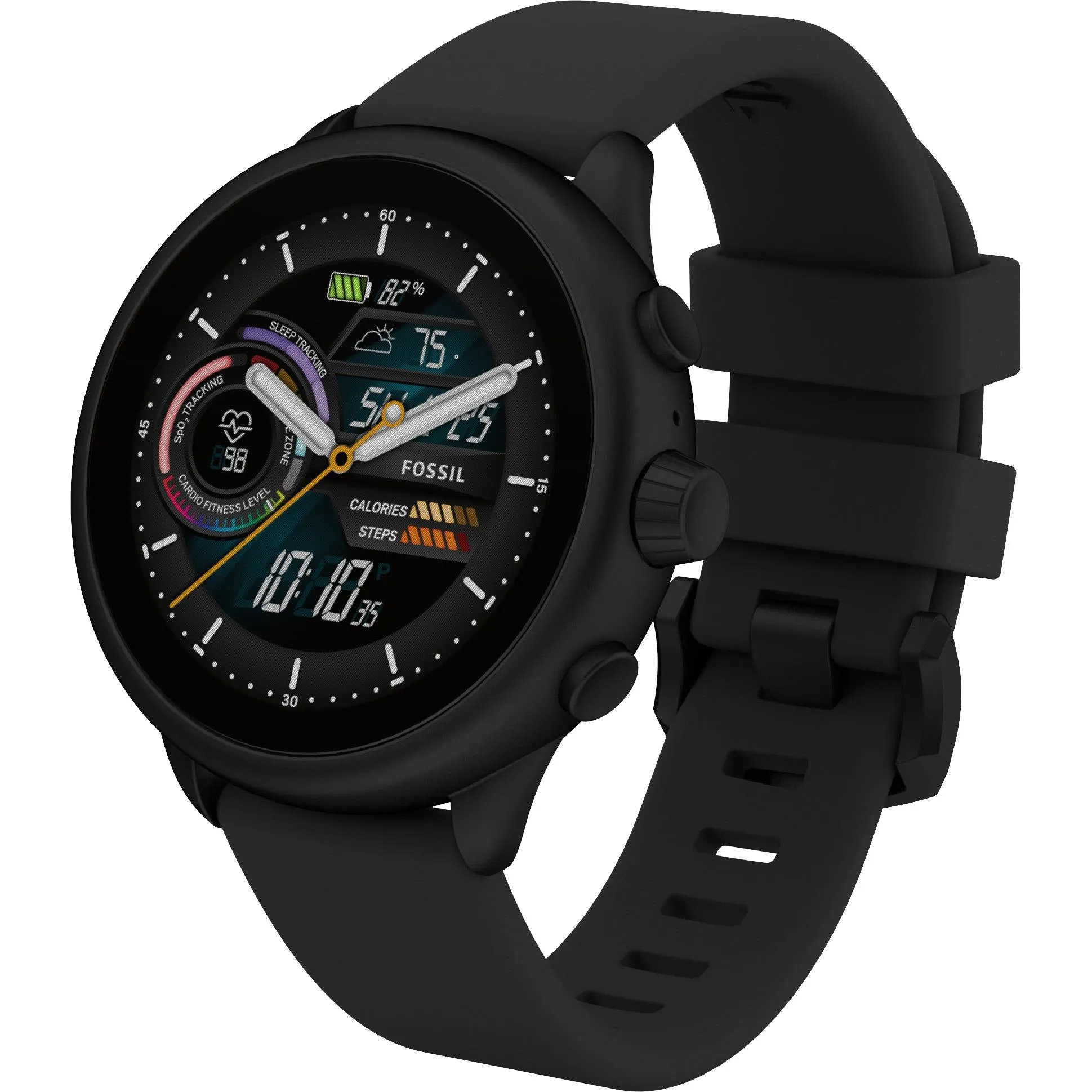 Fossil Gen 6 Wellness Edition Smartwatch FTW4069 (Black Silicone)
