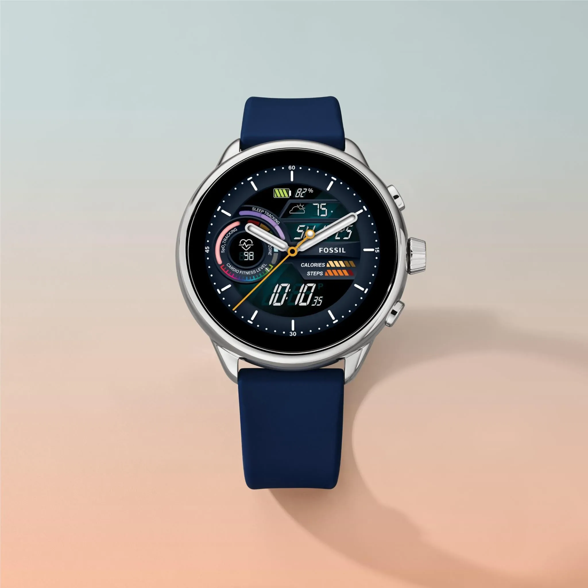 Fossil Gen 6 Wellness Edition Smartwatch FTW4070 (Navy Silicone)