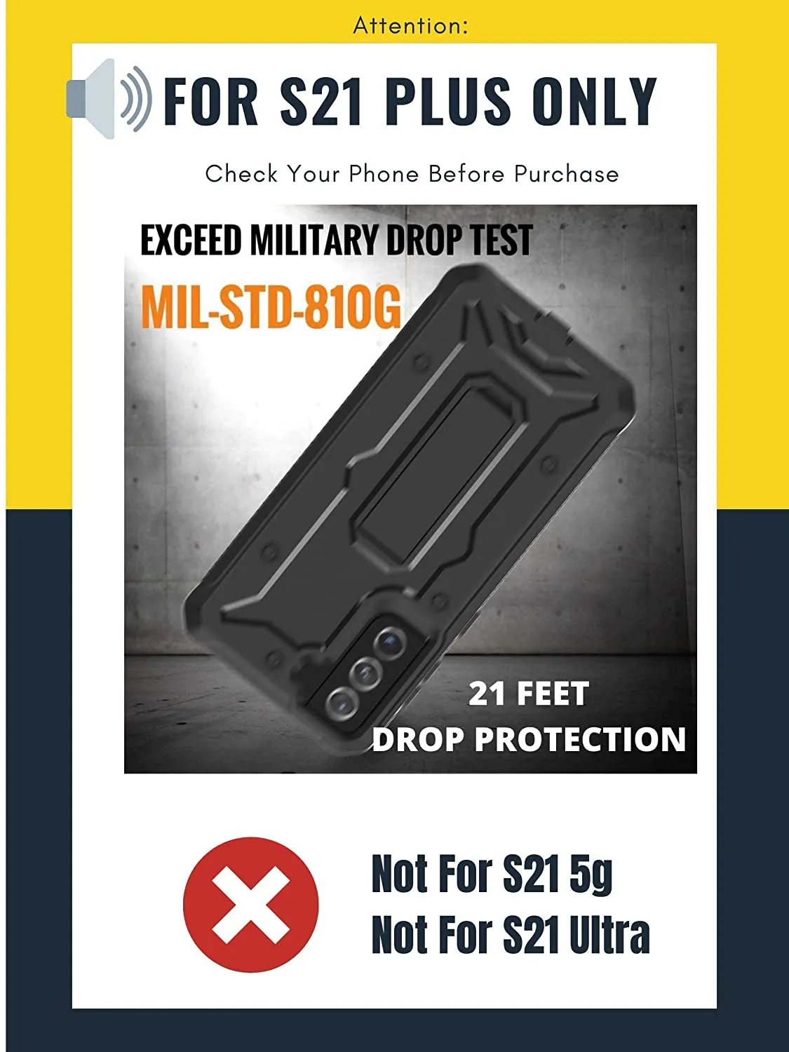 Galaxy S21 Plus Full-Body Rugged Kickstand  Military Grade Case