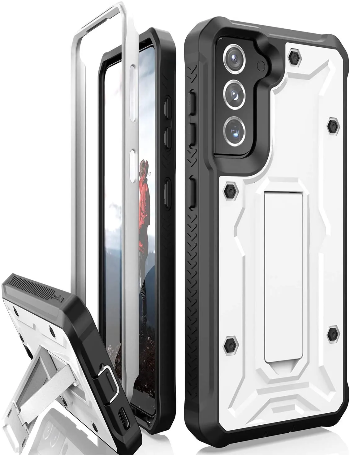 Galaxy S21 Plus Full-Body Rugged Kickstand  Military Grade Case