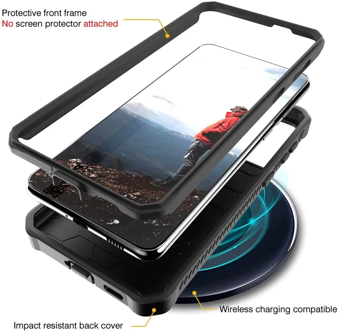 Galaxy S21 Plus Full-Body Rugged Kickstand  Military Grade Case