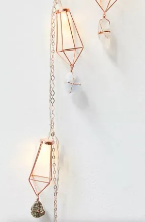 Geometric Rainbow Healing String Light Crystal Garland by Ariana Ost