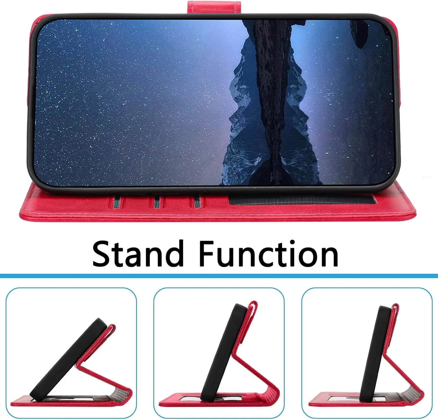 Google Pixel 9 Pro XL Card Holder Stand Shockproof TPU Interior Case Protective Flip Cover Black YBW