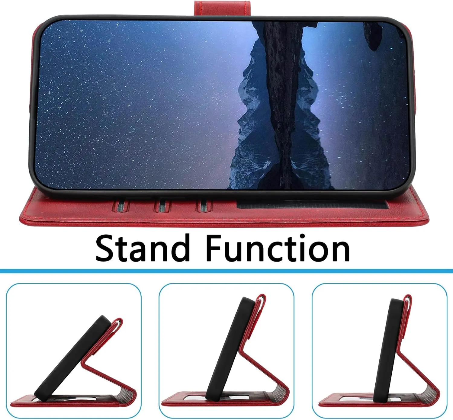Google Pixel 9 Pro XL Card Holder Stand Shockproof TPU Interior Case Protective Flip Cover Black YBW