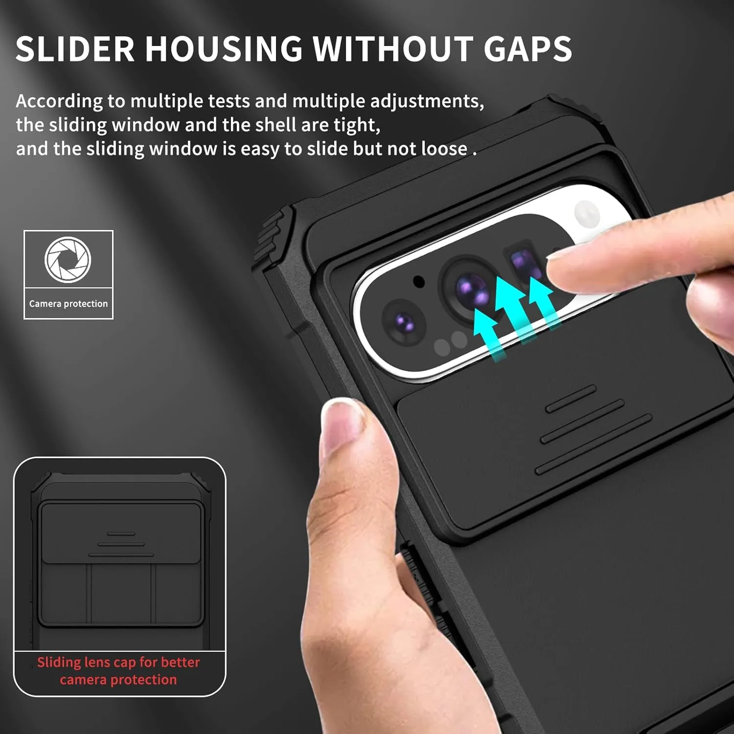 Google Pixel 9/Pixel 9 Pro Case Slide Camera Cover Protective Phone Case