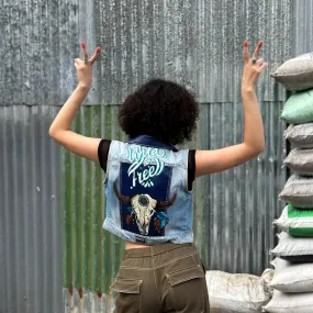 Handpainted Wild and Free Jacket