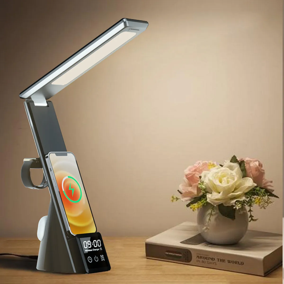 Illuminati 6 IN 1 Multifunctional Folding Desk Lamp And Wireless Charger