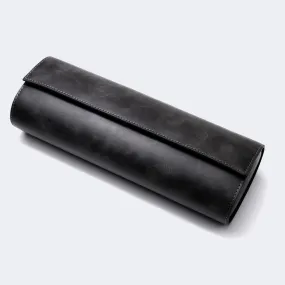 Leather Travel Watch Case - Coal - Quad Watch Roll