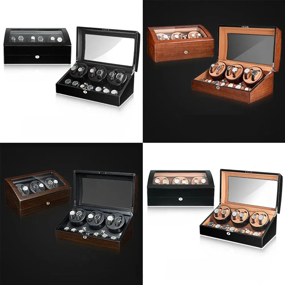 Luxury Mechanical Watches Winder Automatic Watch Box Mabuchi Motor LCD Touch Screen Remote Control Box Watch Customizable Logo
