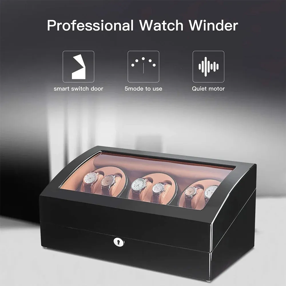 Luxury Mechanical Watches Winder Automatic Watch Box Mabuchi Motor LCD Touch Screen Remote Control Box Watch Customizable Logo