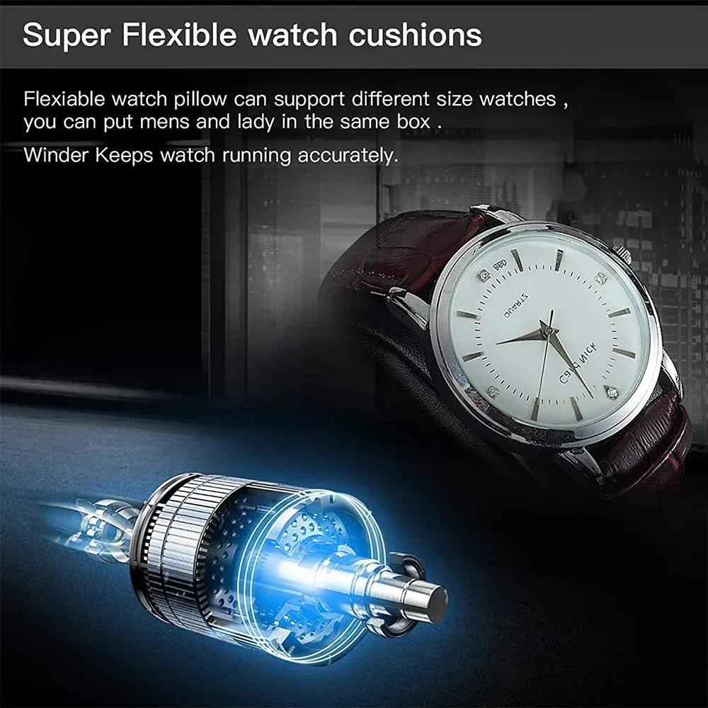 Luxury Mechanical Watches Winder Automatic Watch Box Mabuchi Motor LCD Touch Screen Remote Control Box Watch Customizable Logo